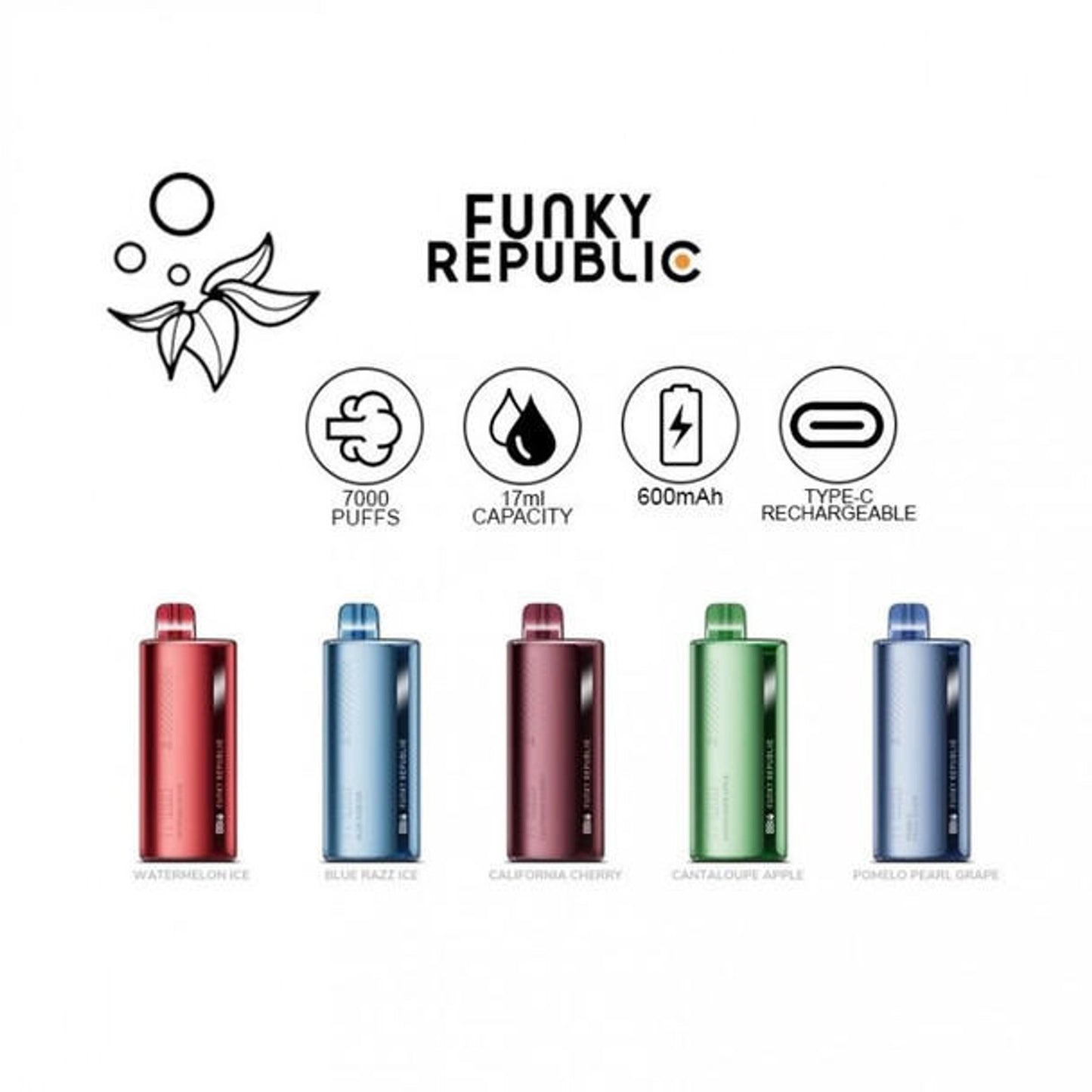 Funky republic iT7000 disposables